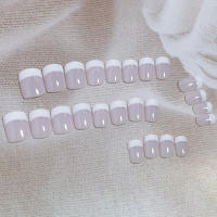 Kit De Uñas Postizas Con Diseño Geométrico Y Estampado De Océano Azul 24 Piezas Uñas Falsas Cortas De ABS Para Arte De Uñas - details 20