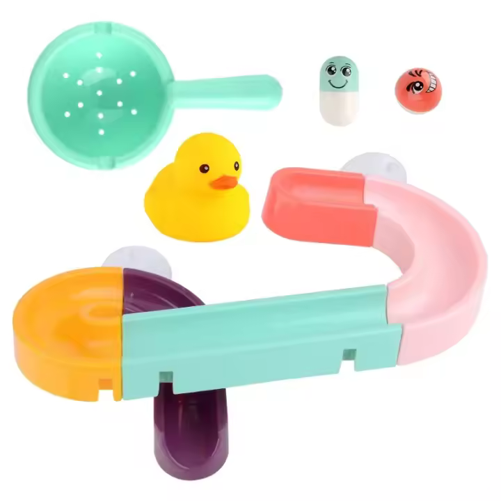 Juguetes De Baño Para Bebés DIY Pista De Deslizamiento Con Ventosas Juguete De Ducha Para Niños Material ABS Unisex - 1