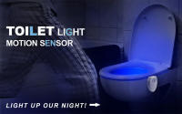 Luz Nocturna Para Inodoro Con Sensor De Movimiento LED 8 Colores Cambiantes Ilumina El Inodoro Y El Grifo Del Baño Luz De Noche Para El Baño - details 7