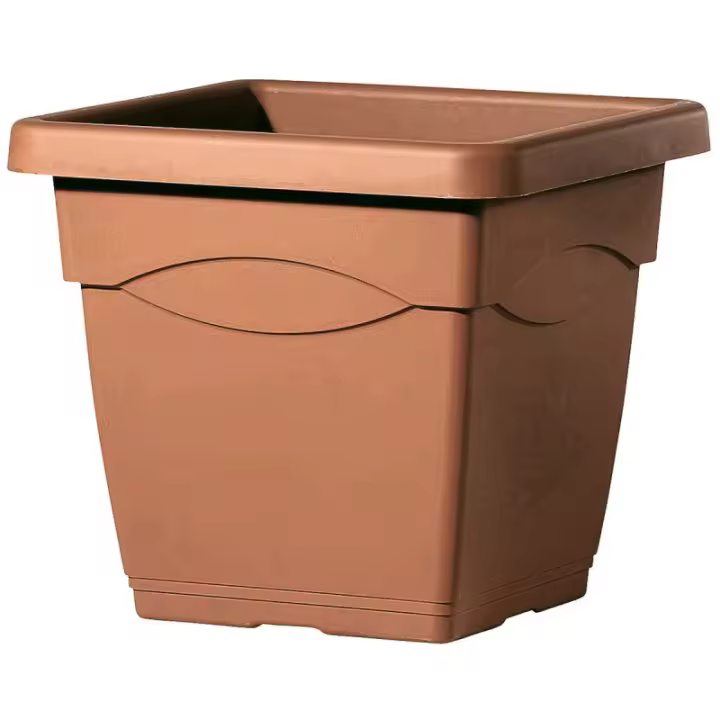 Maceta Cuadrada Terracota Reciclada Resistente Al Hielo y Rayos UV - 1