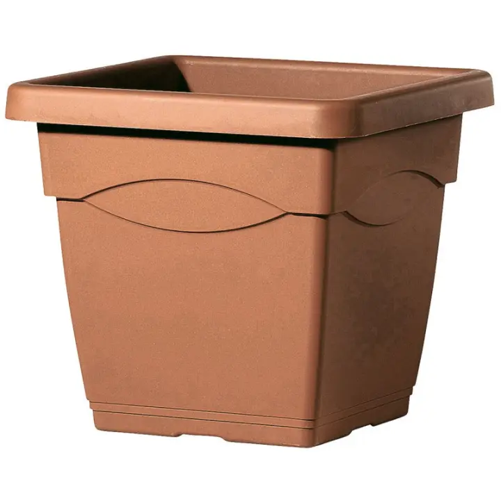 Maceta Cuadrada Terracota Reciclada Resistente Al Hielo y Rayos UV - 1