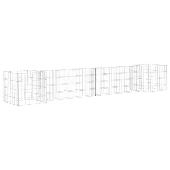 vidaXL Jardinera de gaviones forma de H alambre de acero 260x40x40 cm - 1