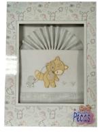 Minicuna🍼✨ Juegos de Sábanas 100% Algodón para Minucuna-Modelo Mapachito- Fondo Blanco– Suavidad y Confort para tu Bebé  Mommata✨🛏️ - details 3