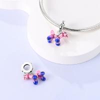 Encanto De Mariposa Morada Y Oso Serie Lindo Bolas De Plata De Ley 925 Para Pulsera Original De 3mm Joyería Para Mujer Regalo - details 6