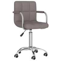vidaXL Silla de comedor giratoria tela en color Gris claro/Crema/Taupé y más | cómodas modernas ergonómicas para comedor cocina salón hogar - details 2
