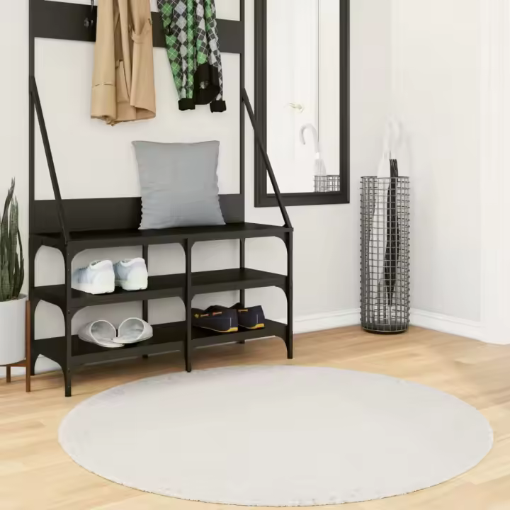 vidaXL Alfombra de pelo corto OVIEDO crema Ø 120 cm - 1