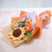 Regalo De Cumpleaños Para Mujer: Bouquet De Flores De Algodón Cashmere Con Girasoles Margaritas Rosas Para Aniversario Boda Fiesta De Enlace Regalo Para Madre - details 3