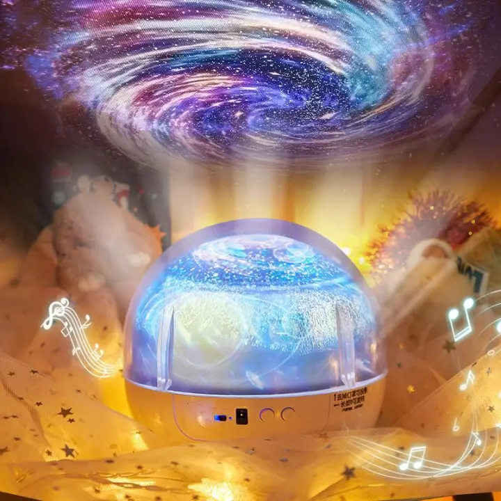 Proyector De Estrellas LED Regulable Lámpara De Noche Rotativa 360° Para Decoración De Habitación De Niños Proyección De Cielo Y Planetas - 1