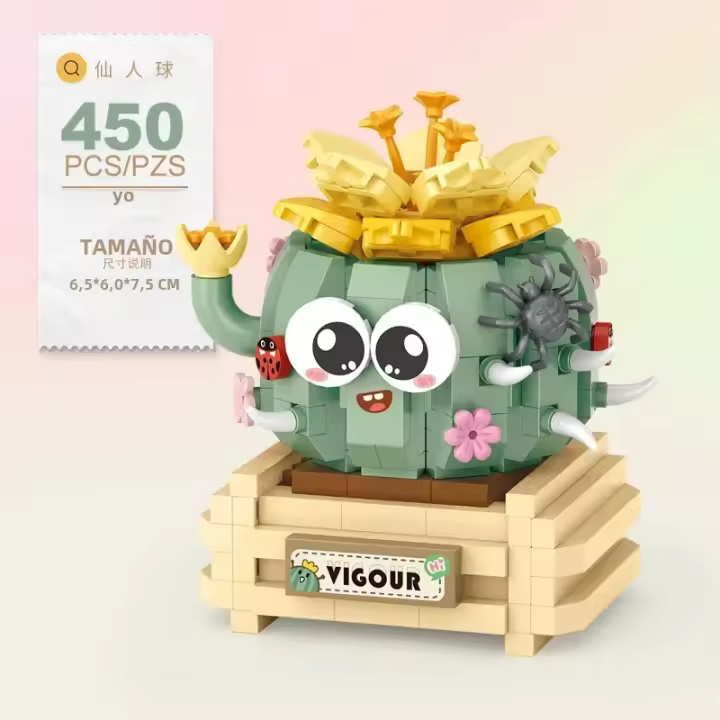 Juguetes De Construcción DIY Para Niñas Y Niños Plantas Suculentas En Macetas Miniatura Bloques De Construcción De Jardín Ornamentos Bonsái - 1