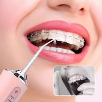 Irrigador Bucales Portatil, Irrigador Dental Portatil Viaje con 4 Boquillas 3 Modos,USB, 220ml Recargable Irrigador limpiador Dientes Agua Presion, IPX7 Impermeable - details 4