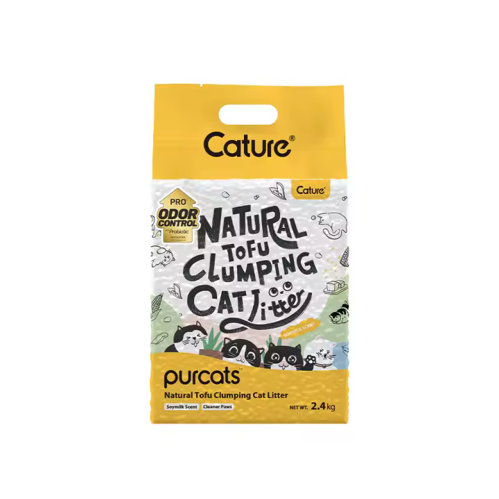 CATURE ARENA DE TOFU AGLOMERANTE PARA GATOS 7L/2,8KG*2 - 1