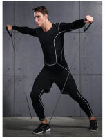 Pantalones De Compresión VANSYDICAL Para Hombre Con Cinturón Elástico Y Rayas Reflectantes Tights De Running Y Gimnasio - details 26