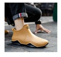 Botas De Lluvia Para Parejas Alta Top Hombre Botines De Agua Para Pesca Y Senderismo Antideslizantes Impermeables Con Tacón Bajo - details 23