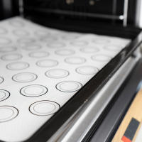 1PC Sillín De Hornear De Silicona Para Horno Reutilizable Antideslizante Fácil De Limpiar 40cm/15.75 X 30cm/11.75 Pulgadas Blanco Para Macarons Y Galletas - details 1