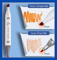 BF - Sketch Marker Pack 48 Rotuladores Doble Punta para Dibujar Colorear Pintar Dibujo Caligrafia Colores Surtidos Rotuladores Base Alcohol BFG - details 1