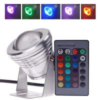 Lámpara De Foco LED RGB Impermeable Para Piscina Acuario Jardín Exterior 12V 110V 220V 15W Bombilla De Iluminación Subacuática Contemporánea ABS - details 0