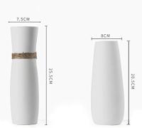 Cerámica blanca Jarrones, moderno único cuerda florero para Decoración el hogar Sala Oficina cocina ornamento - details 0