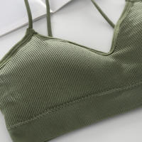 Sujetador Deportivo Para Mujer Secado Rápido Elasticidad Con Almohadillas Para Gimnasio Correr Yoga Fitness Transpirable Tops De Color Sólido - details 8