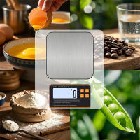 Báscula De Cocina Inalámbrica Con Pantalla Remota De Acero Inoxidable Escala Digital Magnética Para Preparación De Comidas 15KG - details 10