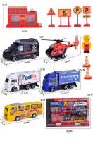 Juego De Modelos De Camiones De Incendio Y Coches Para Niños Kit De Juguete De Ingeniería Con Avión Y Tren Excavadora Regalo Para Niños - details 14