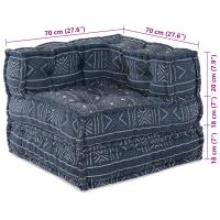 Pouf Modular vidaXL Índigo 70x70x54 Tela - details 7