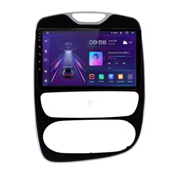 AWESAFE inalámbrico CarPlay Android Auto Radio para Renault Clio 4 2012 2013 2014 2015 2016 2017 2018 2019 coche reproductor multimedia GPS 2 din autoradio volante controles RDS Bluetooth - 1