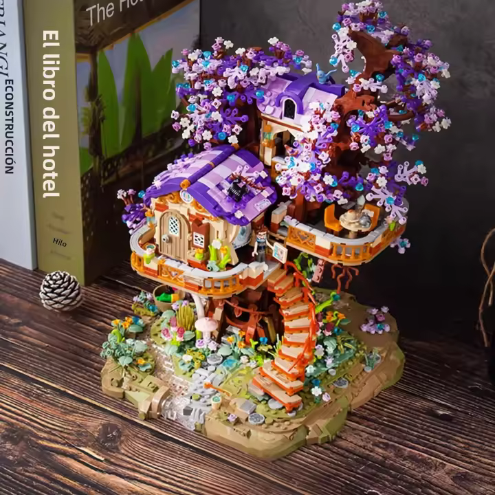 Mini Sakura Árbol Serie Ciudad Bloques De Construcción De Cerezo Arquitectura Fae Treehouse Regalo Para Niñas Y Niños - 1