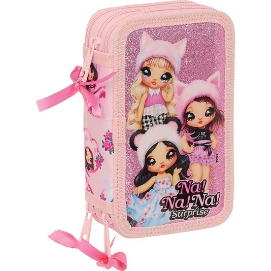 safta HELLO KITTY 3D - Astuccio doppio 3D, astuccio per bambini, ideale per bambini in età scolastica, comodo e versatile, qualità e resistenza, 21 x 6 x 8 cm, Rosa, M, Casual