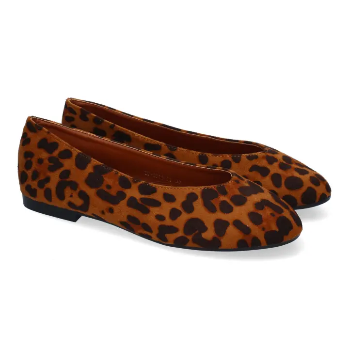 PuntoSalao Bailarinas cómodas para mujer estampado animal 1U11 - 1