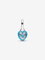 Pandora - Charm Colgante mini De Corazón color Turquesa-Plata de Lei - details 1