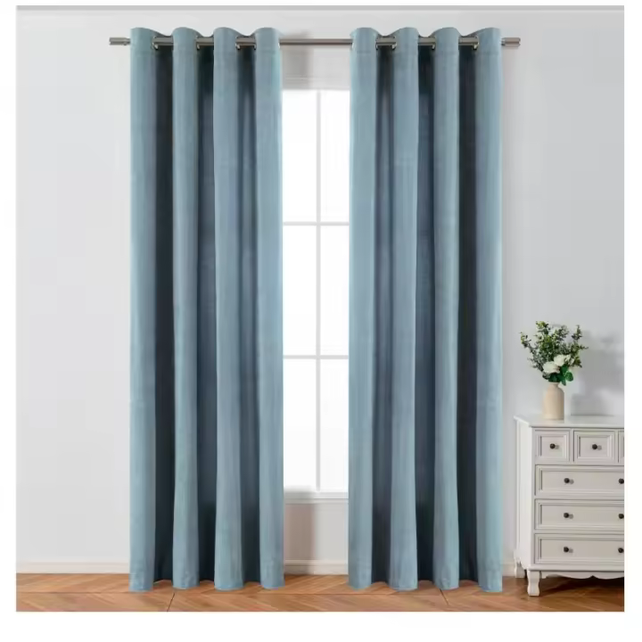 PLUSHOME Cortina Terciopelo Cocina Salon Dormitorio para Ventana con medidad 140 * 260  para hogar Cocina Decoracion. - 1