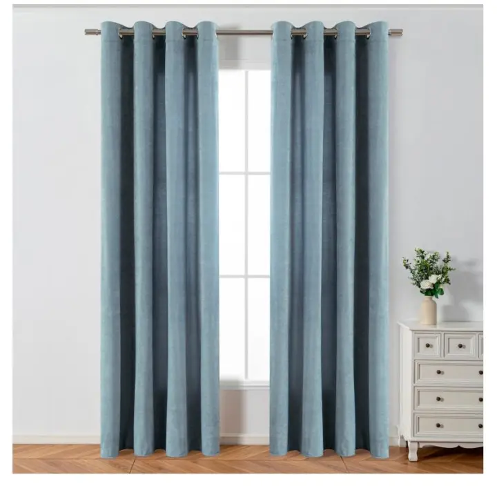PLUSHOME Cortina Terciopelo Cocina Salon Dormitorio para Ventana con medidad 140 * 260  para hogar Cocina Decoracion. - 1