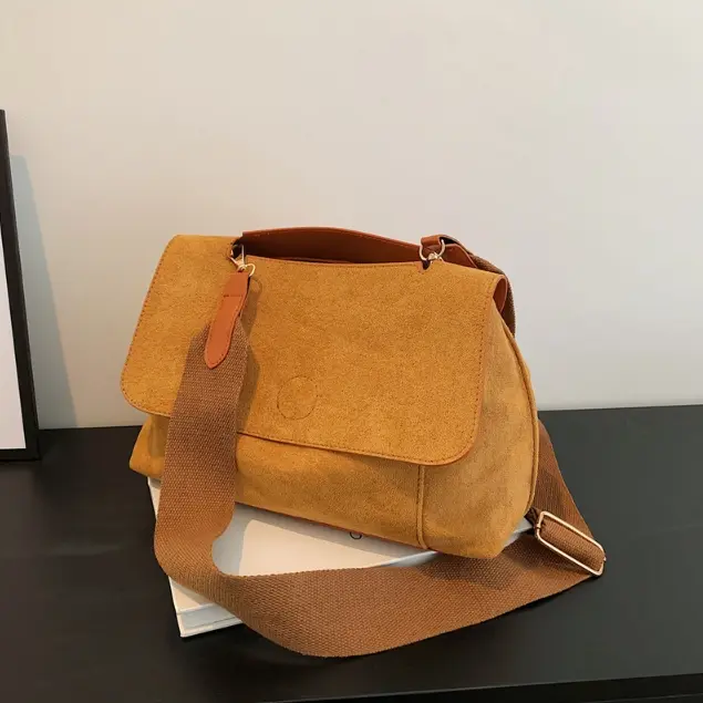 Bolsa Grande de Capacidad en Cuero PU Estilo Casual con Correa de Bandolera Tote Bolsos de Mensajero de Lujo - 1