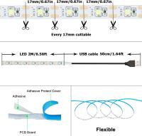 Tira De Luces LED DC 5V USB Blancas Y Cálidas Para TV Decoración De Hogar 1m 2m Cadena De Luces SMD No Impermeable Para Sala De Estar - details 2