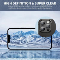 Protector De Lente De Cámara Para iPhone 14 13 pro Max Mini Y 14 plus Vidrio Metálico Transparente Resistente a Arañazos Y Agua Cubierta Completa - details 5