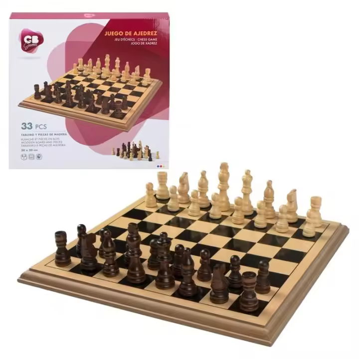 Ajedrez de madera maciza 30x30 cm CB Games 43635 - 1