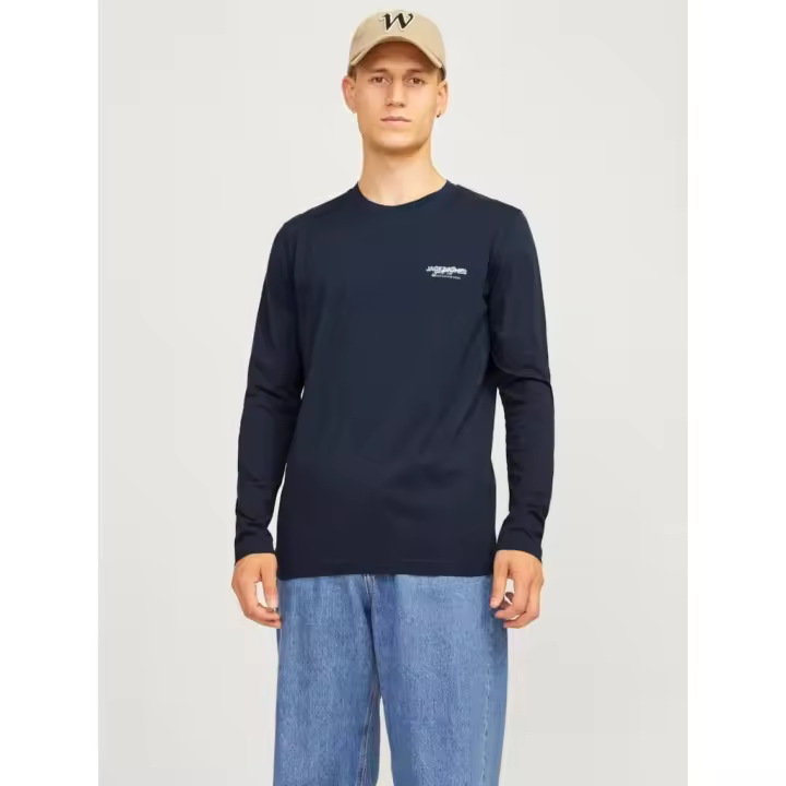 Jack & Jones Alvis Camiseta Manga Larga Color Azul Marino - Elástico Y Suave Al Tacto, Ideal Para Vestir A Diario - 1