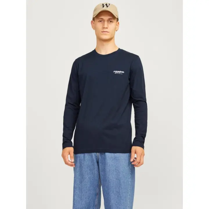 Jack & Jones Alvis Camiseta Manga Larga Color Azul Marino - Elástico Y Suave Al Tacto, Ideal Para Vestir A Diario - 1