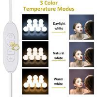 Espejo De Maquillaje LED Con Luces De Batería Recargable USB Para Vestíbulo Iluminación Ajustable Para Baño Y Mesa De Vestir - details 9