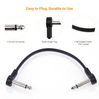 Kit De Cables De Patch Planos Ggiant AC-8 Pedal De Efectos Para Guitarra Con Conectores De Ángulo Recto De 1/4 Pulgada Longitud De 6 Pulgadas 4 Packs - details 7
