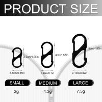 20PCS Hebilla Multifuncional DIY En Forma De S Y 8 Con Ganchito De Bicicleta Hebilla De Aluminio Para Bolsa Dos Caras Llave De Cadenas Práctica - details 0