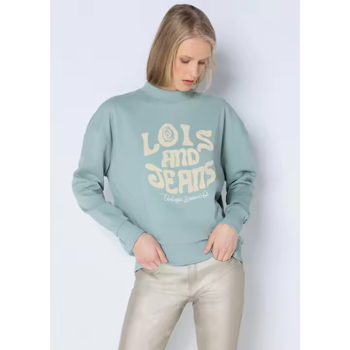 LOIS JEANS - Sudadera chenilla con cuello caja - 1