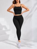 Leggings De Yoga Para Mujer Cintura Alta Suave Talla Sin Línea Deportivas Fitness Running Pantalones De Gimnasio De Pierna Larga - details 5