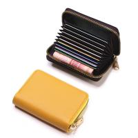 Cartera De Tarjetas De Negocio Para Hombres Y Mujeres En Gris PU Cuero Protegido Monedero Con Cierre De Cremallera 20 Espacios Para Tarjetas - details 8