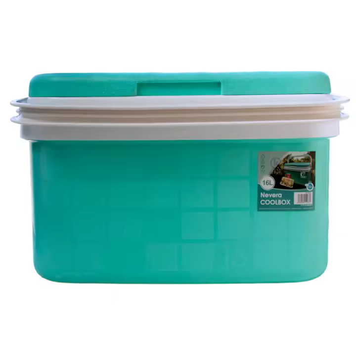 KROWN - Nevera Portátil Térmica, Color Verde Pastel, Polipropileno, Ideal para Actividades al Aire Libre en el Jardín, Camping, Barbacoas, Picnic, Playa, Caja Rígida Térmica - 1