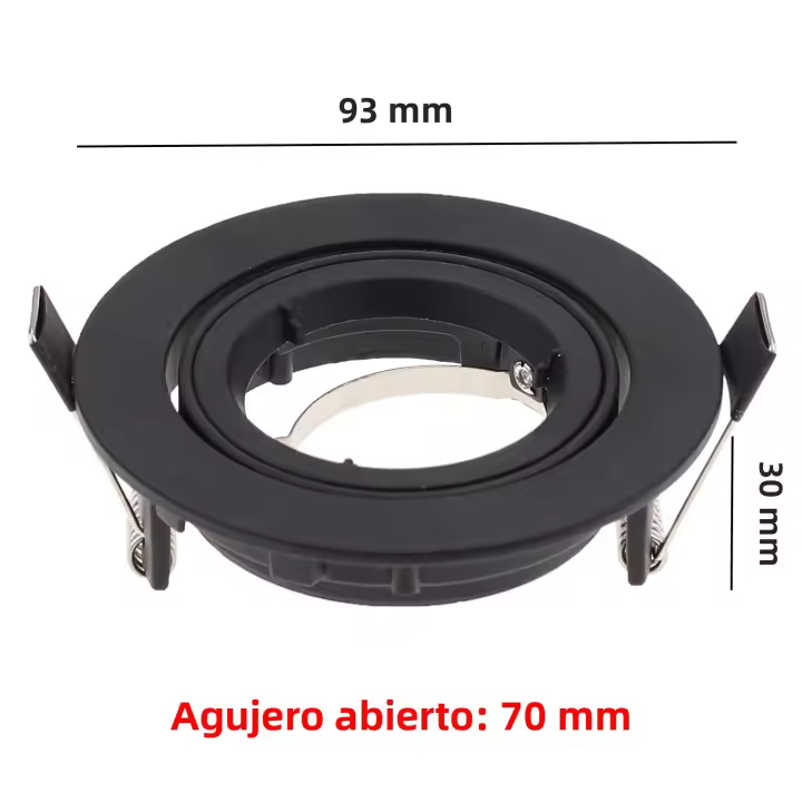 10pcs Repartidores De Luz LED Redondos Gu10 Instalación Fija Ajustable MR16 Caja De Aluminio Para Salón De Estar Foyer - 1