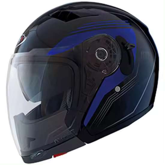 CASCO SHIRO SH-414 SOUL AZUL DESMONTABLE MENTONERA - 1