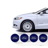 Banner - Embellecedor para llanta compatible con Ford 54 mm (4 uds) azul