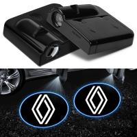 Lámpara De Bienvenida LED HD Para Puerta De Coche Proyector De Sombra Con Logo De Renault Compatible Con Megane 2 3 4 Twingo Clio Talisman Captur Trafic RS - details 1
