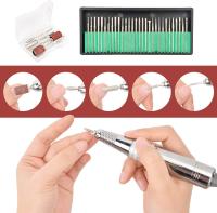 Aparato Pulidor de Uñas Torno Máquina de Pulido de Uñas Eléctrica Profesional 35000 RPM Herramienta de Manicura y Pedicura Set + 34 Boquillas Recambio + 50 Banda de Lijado - Negro - details 3